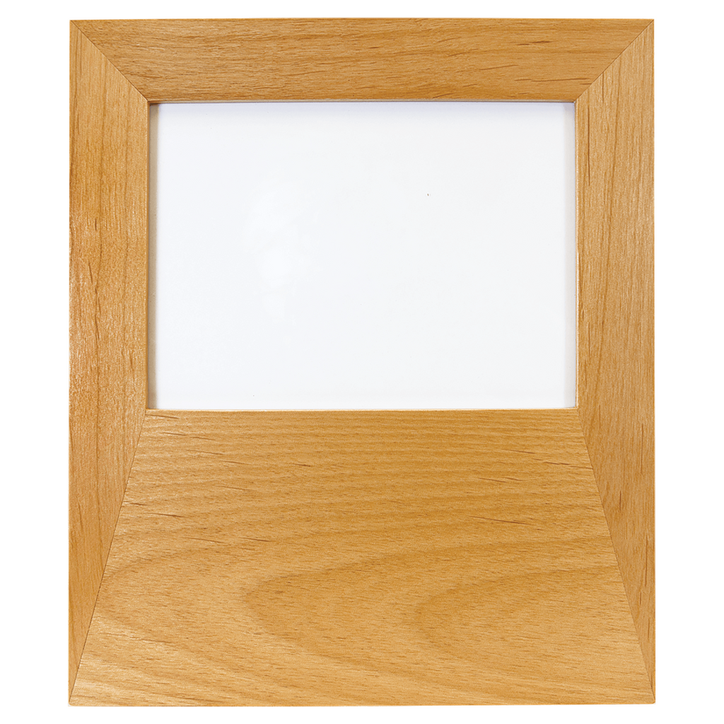 Engraved Red Alder Wood Photo Frame, blank before personalization