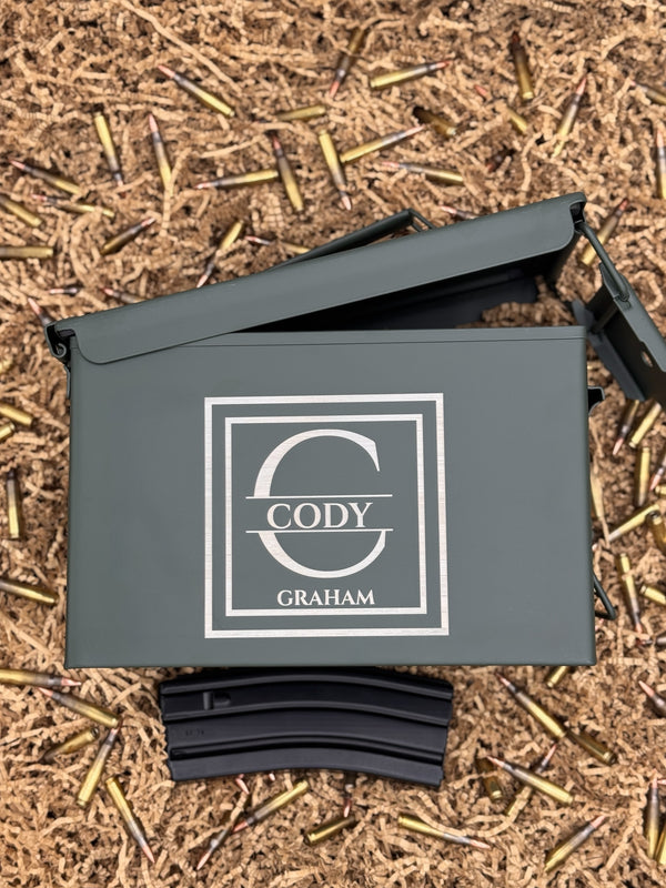 Engraved Ammo Can - custom engraved ammo can by The Buckeye Branding Company