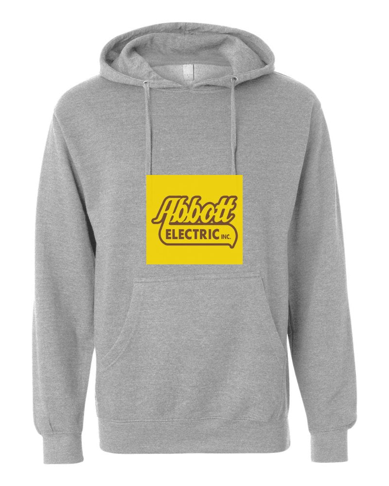 Abbott Electric Independent Trading Hoodie in Grey Heather (sample mockup)
