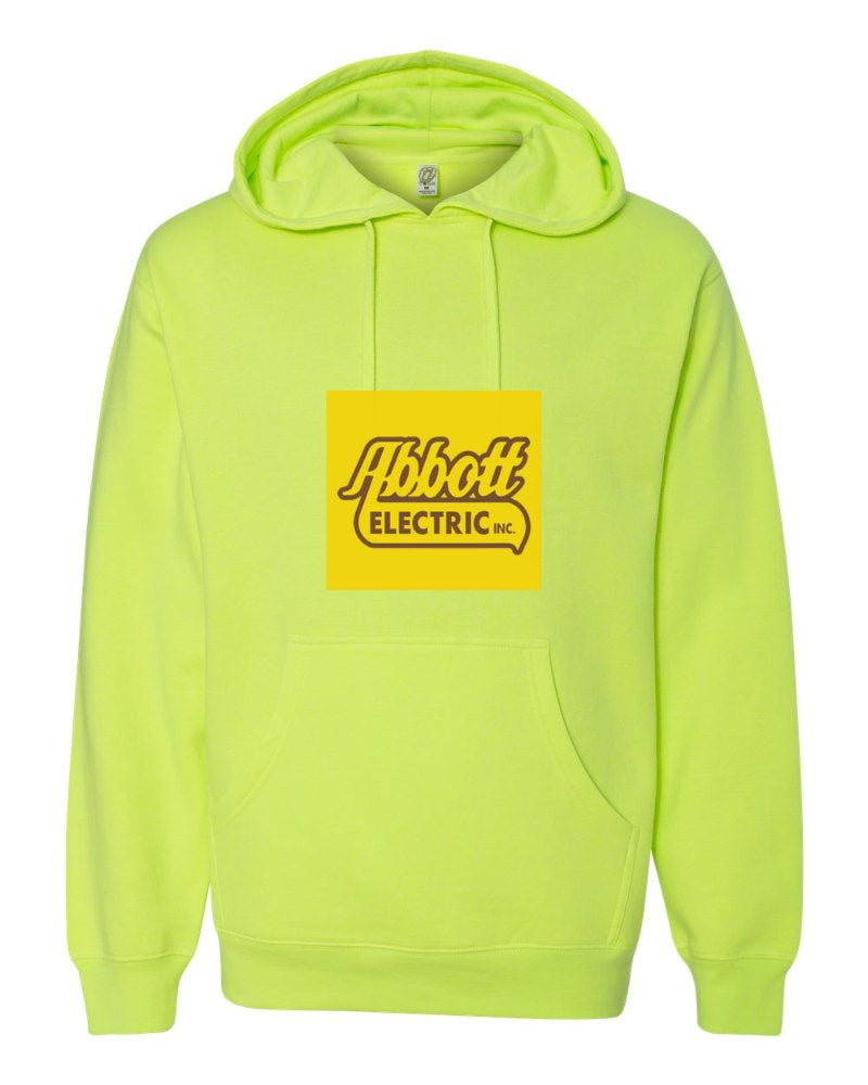 Abbott Electric Independent Trading Hoodie in Safety Yellow (sample mockup)