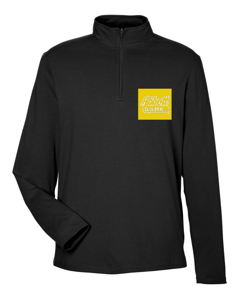 Abbott Electric Stretch Quarter-Zip in Black (sample mockup)