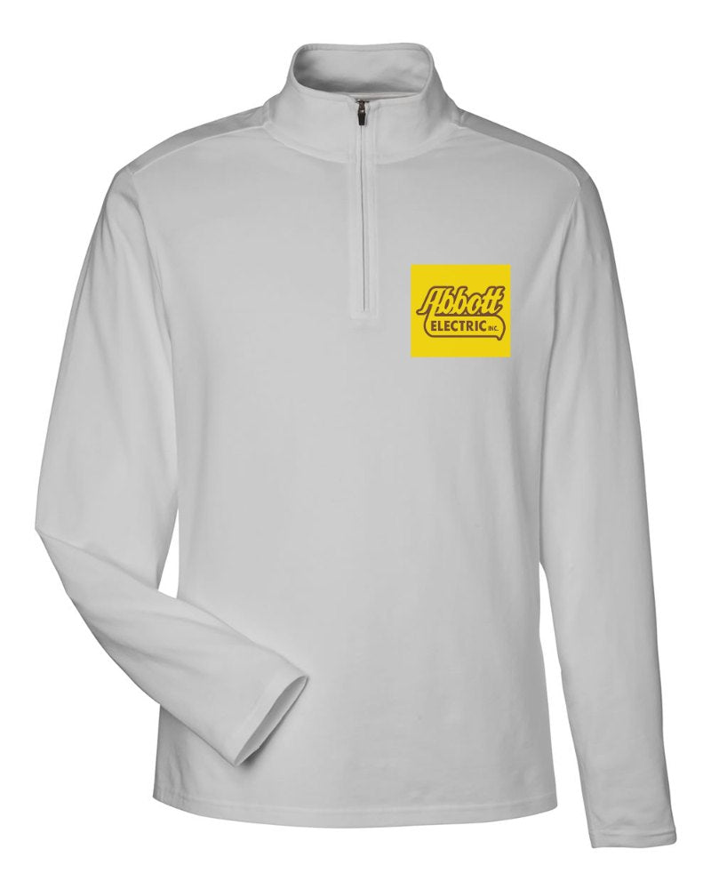 Abbott Electric Stretch Quarter-Zip in Grey (sample mockup)