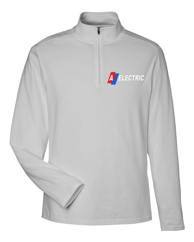 AC Electric Stretch Quarter-Zip in Grey (sample mockup)