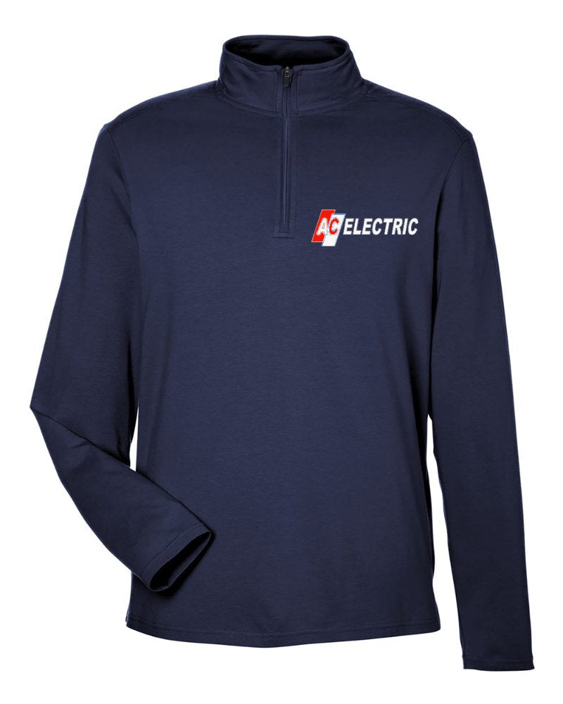 AC Electric Stretch Quarter-Zip in Navy (sample mockup)