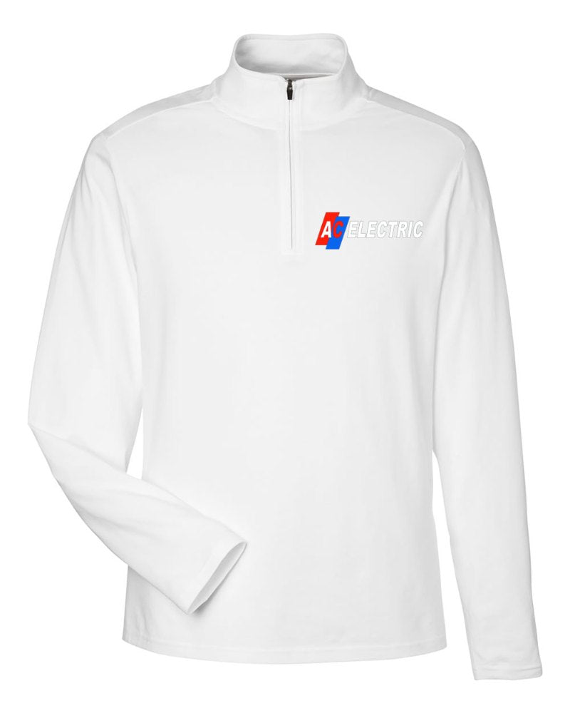 AC Electric Stretch Quarter-Zip in White (sample mockup)