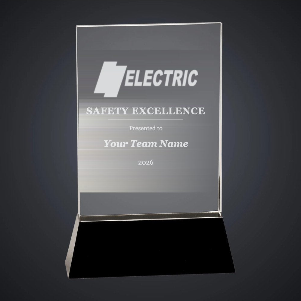 AC Electric Safety Excellence Crystal Award (sample mockup)