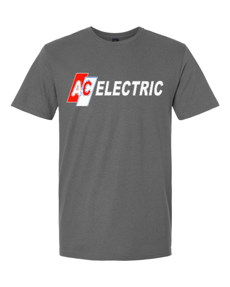 AC Electric Softstyle Tee in Charcoal (sample mockup)