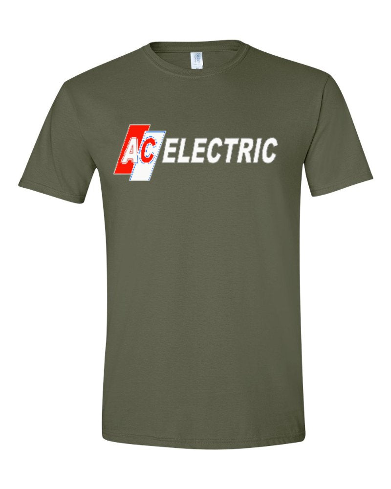 AC Electric Softstyle Tee in Military Green (sample mockup)