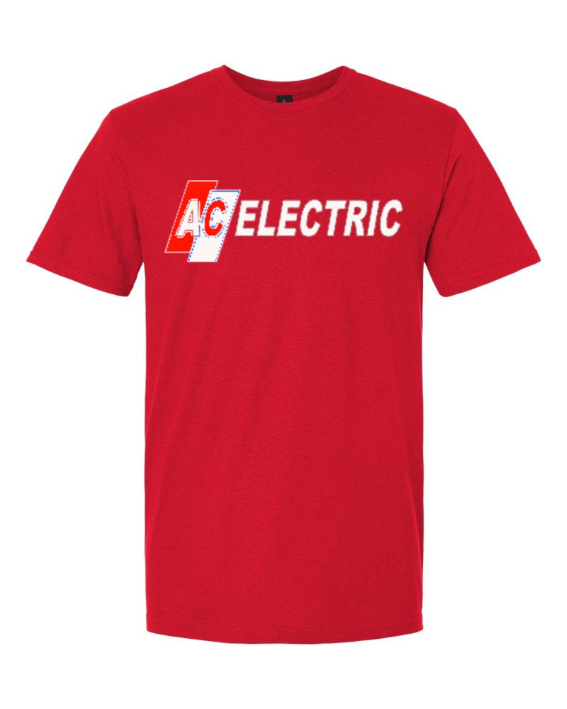 AC Electric Softstyle Tee in Red (sample mockup)