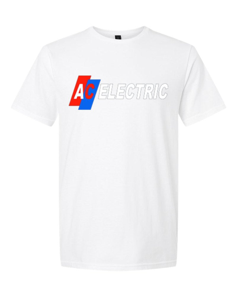 AC Electric Softstyle Tee in White (sample mockup)
