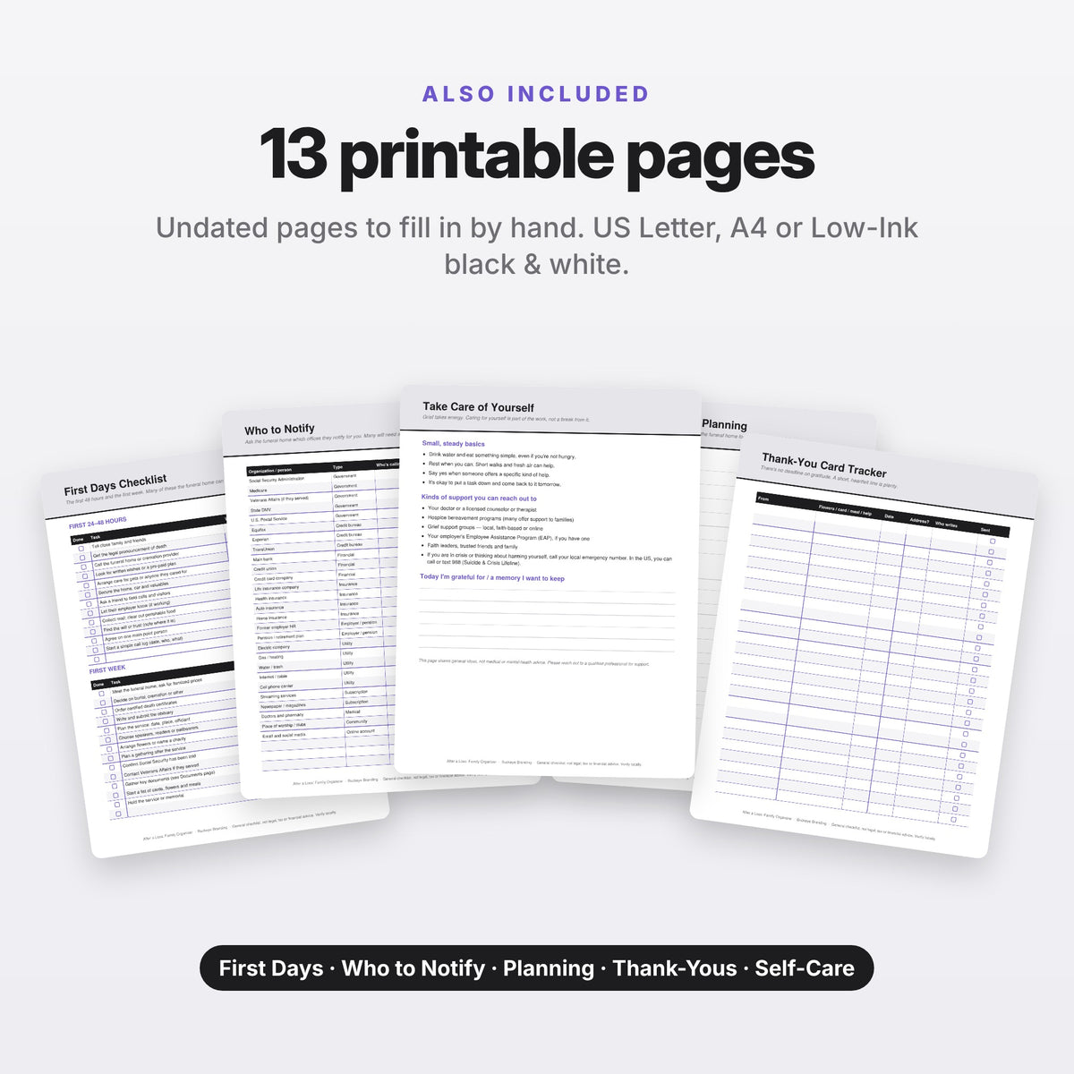After a Loss Family Organizer & Checklist (Digital Download) — photo 8