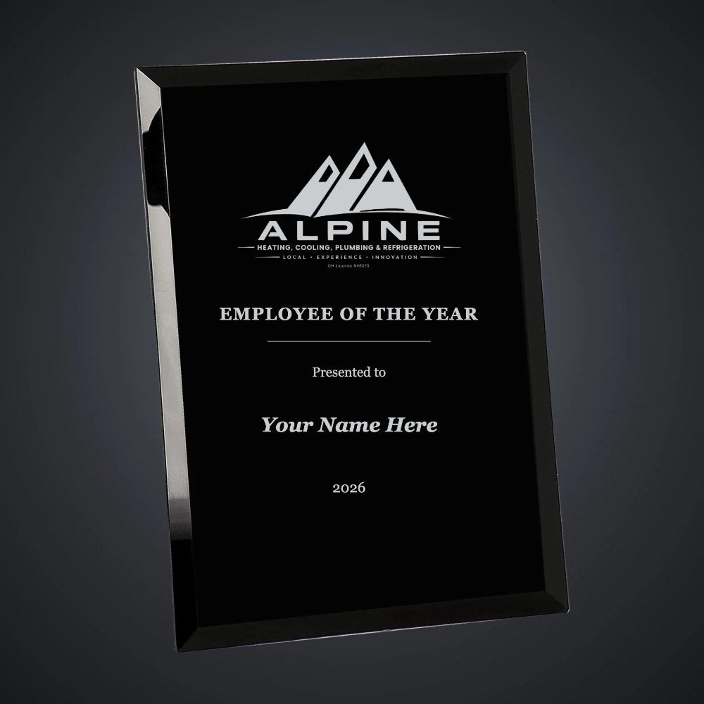 Alpine Employee of the Year Plaque (sample mockup)