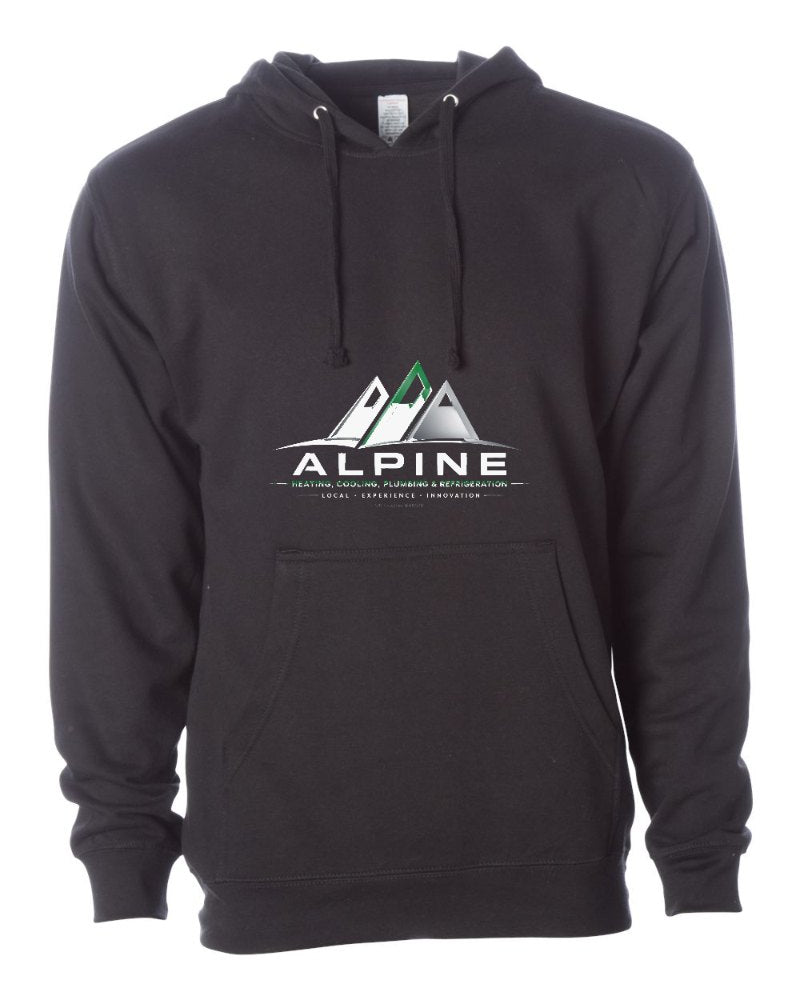 Alpine Independent Trading Hoodie in Black (sample mockup)