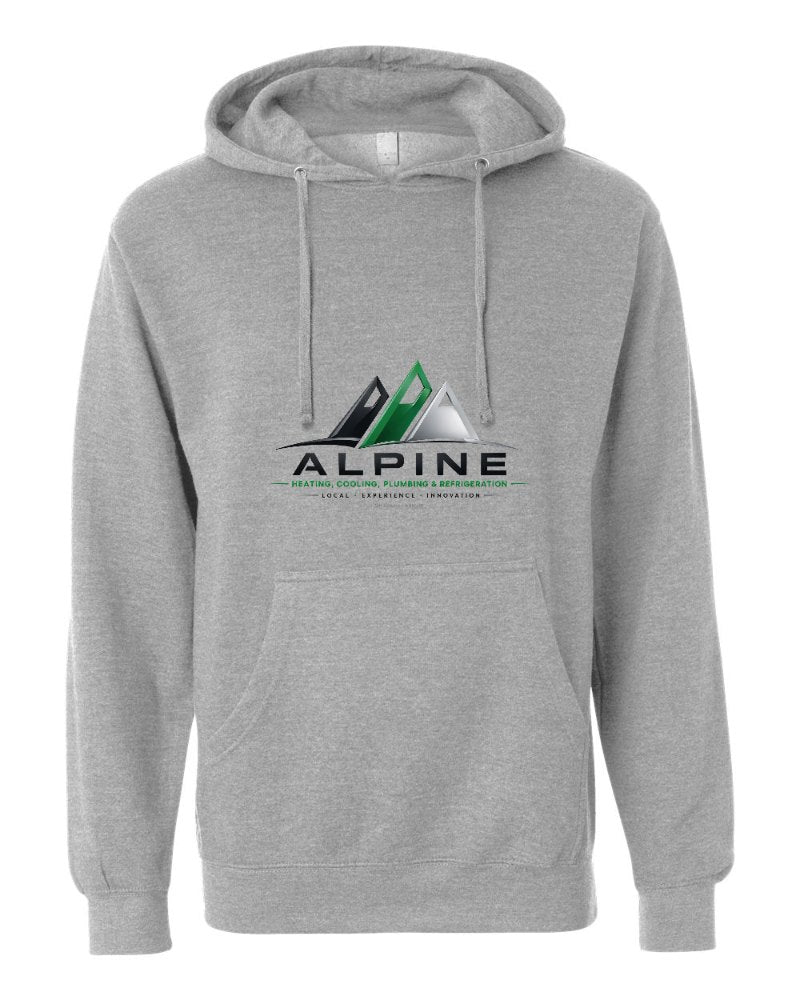 Alpine Independent Trading Hoodie in Grey Heather (sample mockup)