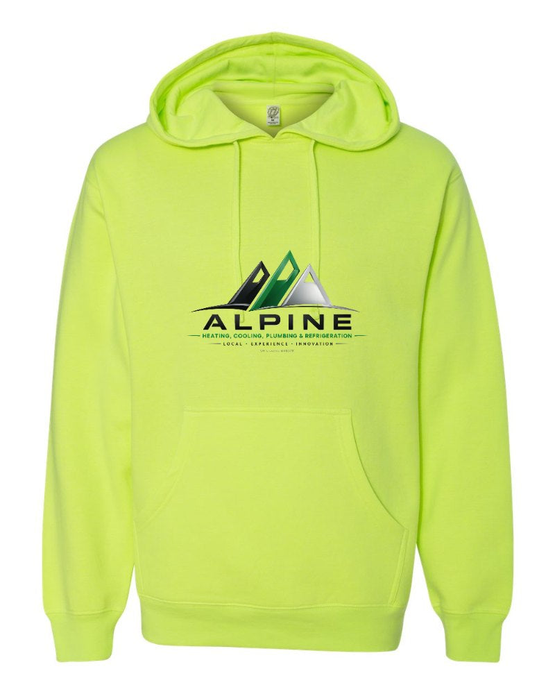 Alpine Independent Trading Hoodie in Safety Yellow (sample mockup)