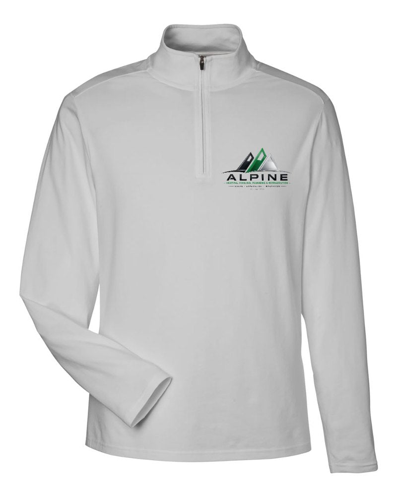 Alpine Stretch Quarter-Zip in Grey (sample mockup)