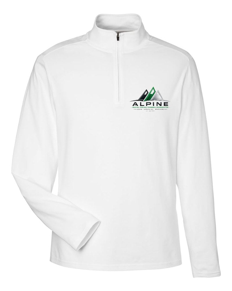 Alpine Stretch Quarter-Zip in White (sample mockup)