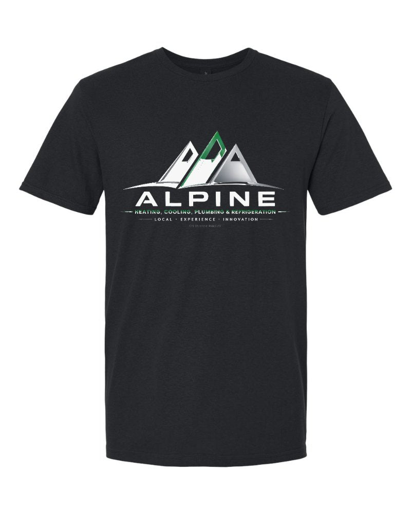 Alpine Softstyle Tee in Black (sample mockup)