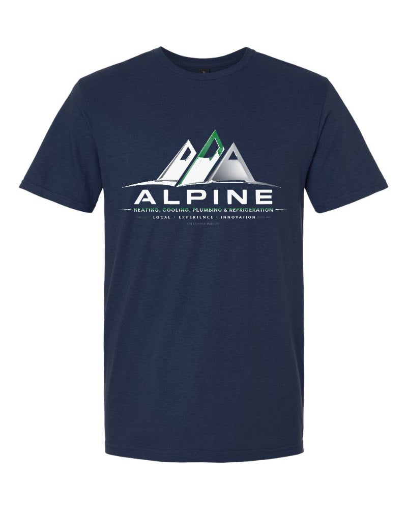 Alpine Softstyle Tee in Navy (sample mockup)