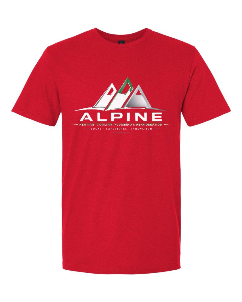 Alpine Softstyle Tee in Red (sample mockup)