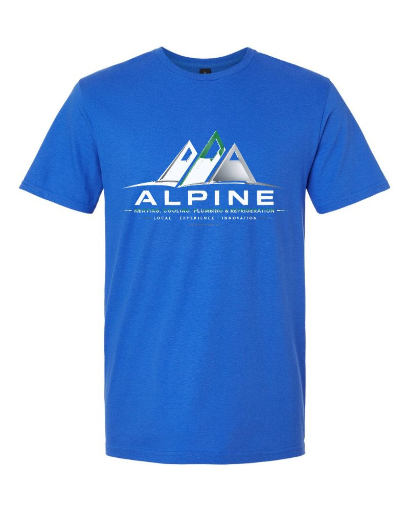Alpine Softstyle Tee in Royal (sample mockup)