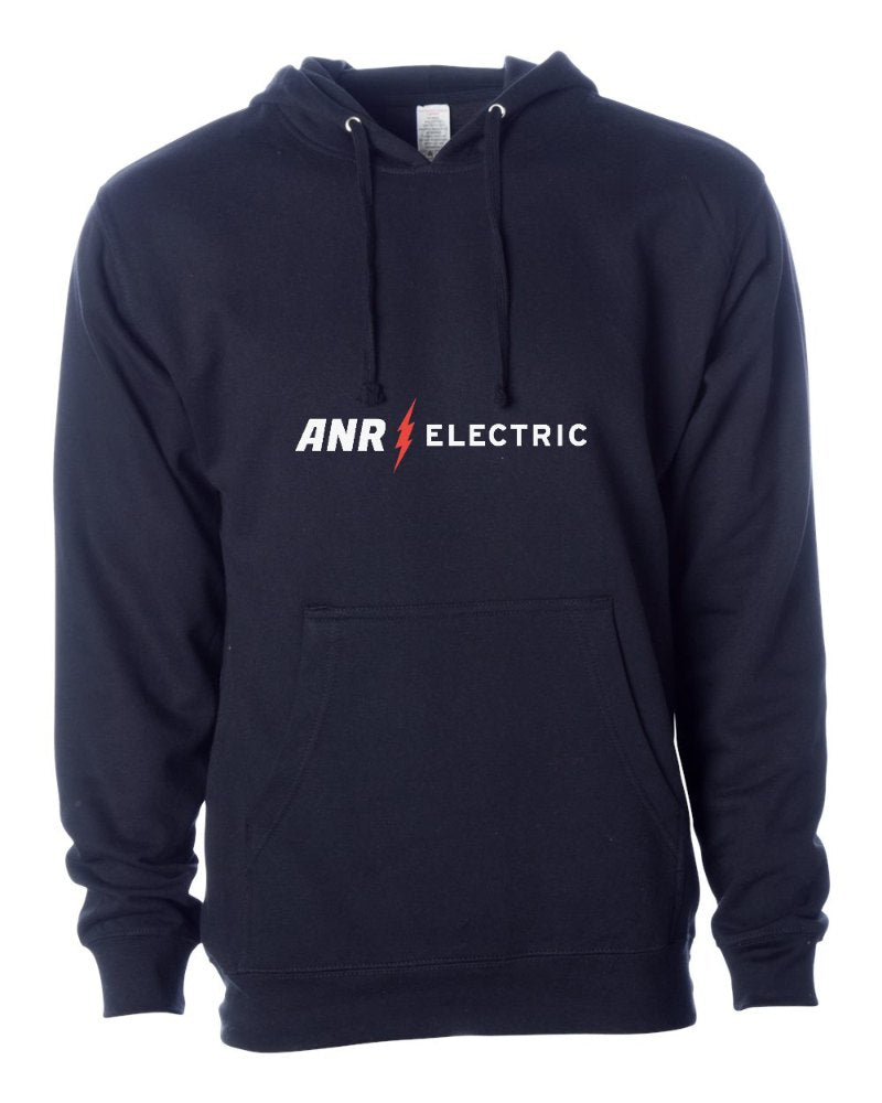 ANR Electric Independent Trading Hoodie in Classic Navy (sample mockup)