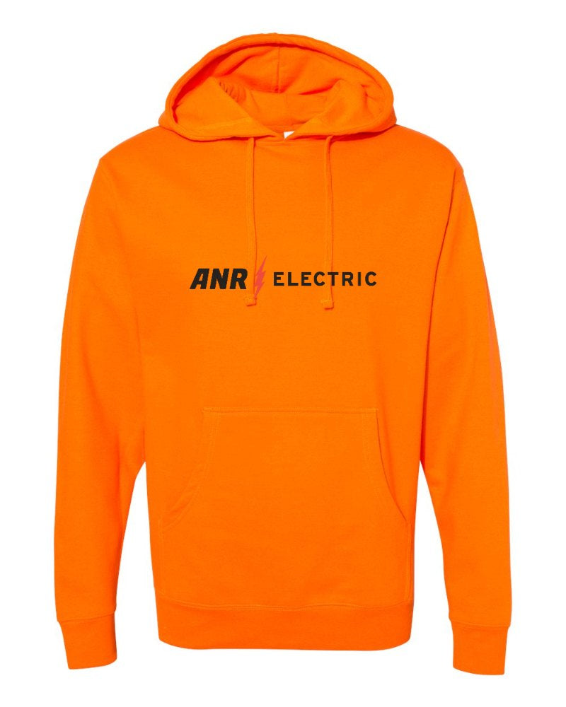 ANR Electric Independent Trading Hoodie in Safety Orange (sample mockup)