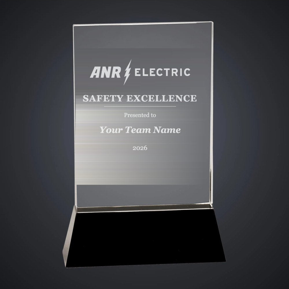 ANR Electric Safety Excellence Crystal Award (sample mockup)