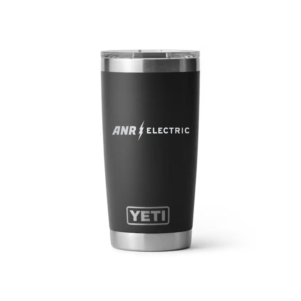 ANR Electric YETI 20 oz Rambler in Black (sample mockup)