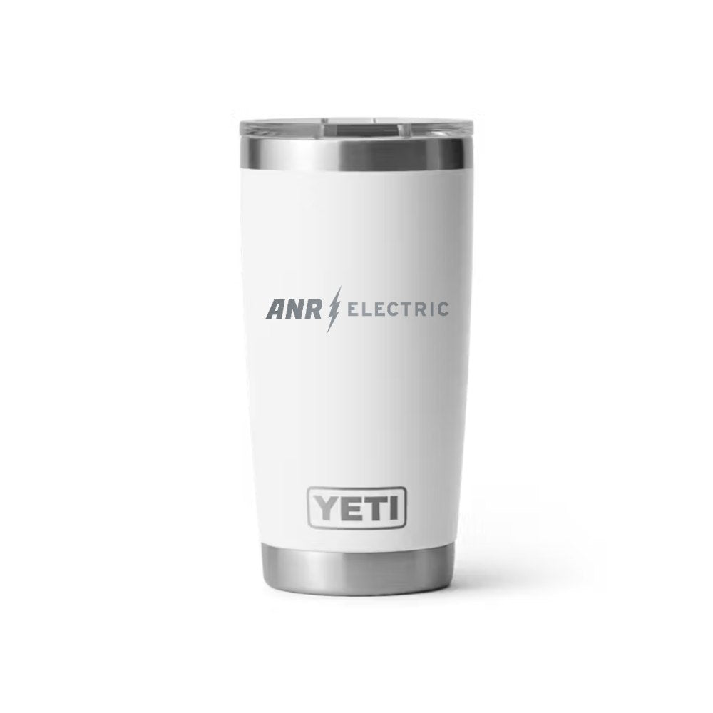 ANR Electric YETI 20 oz Rambler in White (sample mockup)