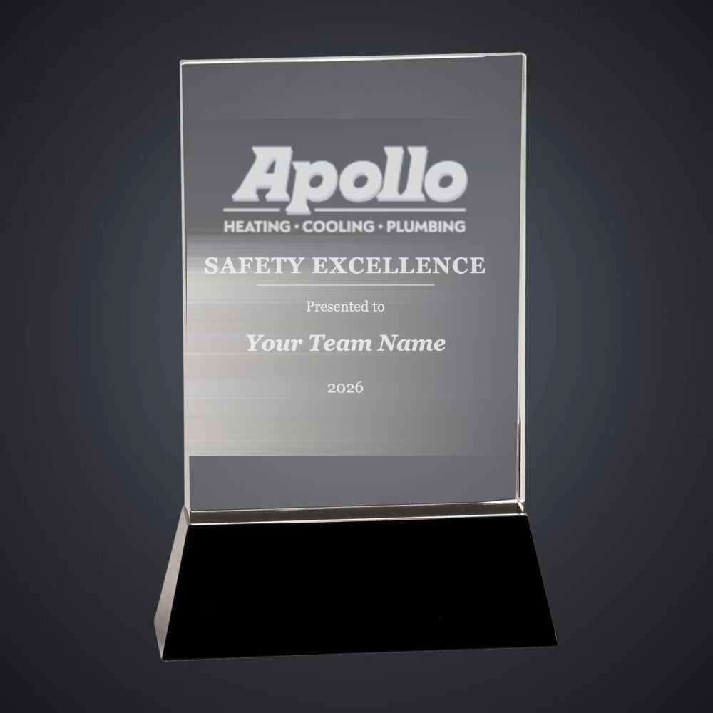 Apollo Safety Excellence Crystal Award (sample mockup)
