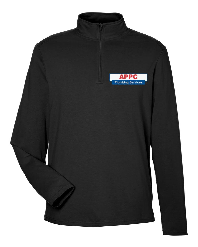 APPC Plumbing Stretch Quarter-Zip in Black (sample mockup)