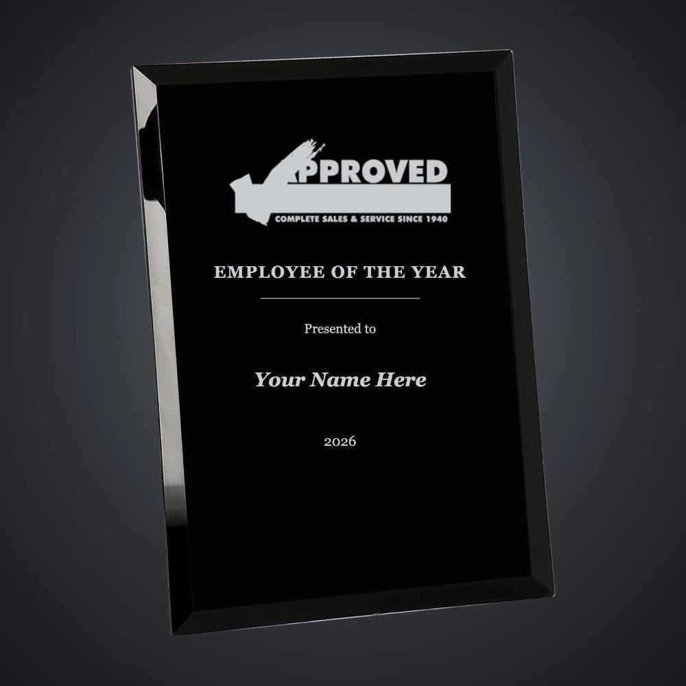Approved Plumbing Employee of the Year Plaque (sample mockup)