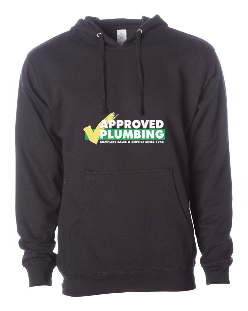 Approved Plumbing Independent Trading Hoodie in Black (sample mockup)