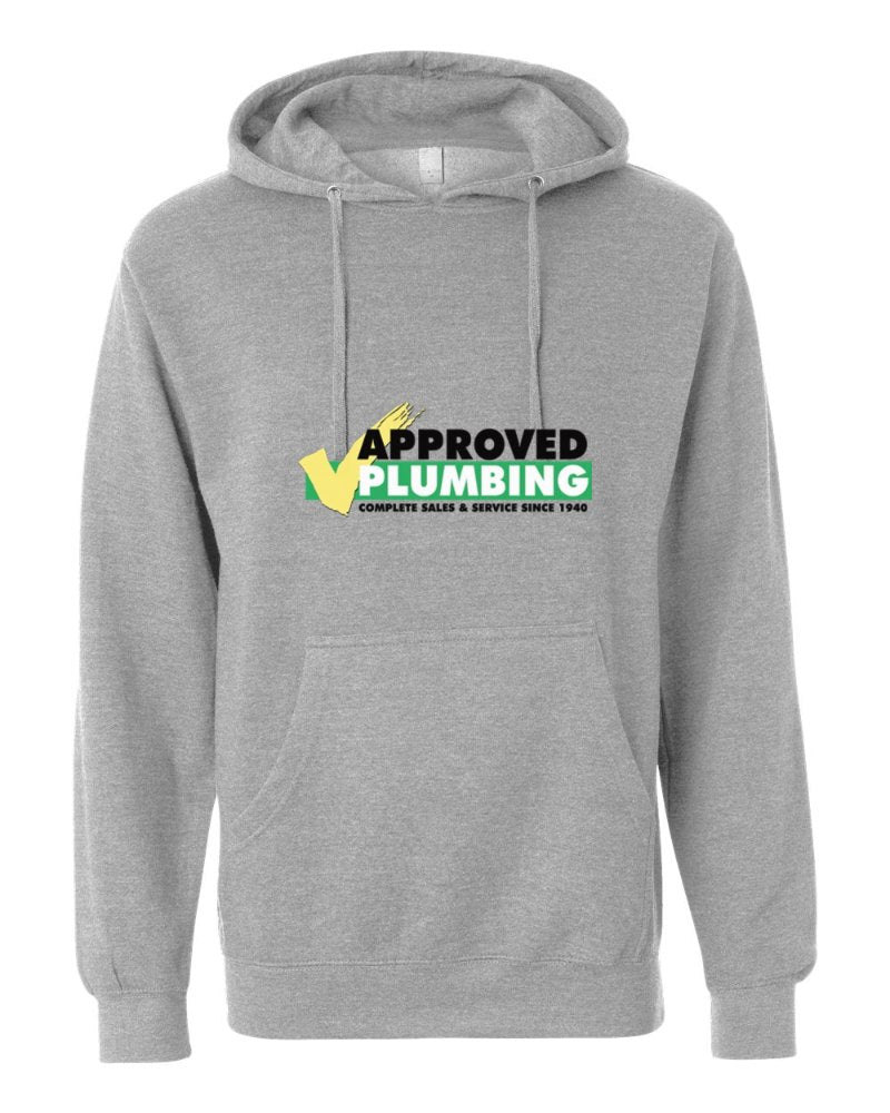 Approved Plumbing Independent Trading Hoodie in Grey Heather (sample mockup)