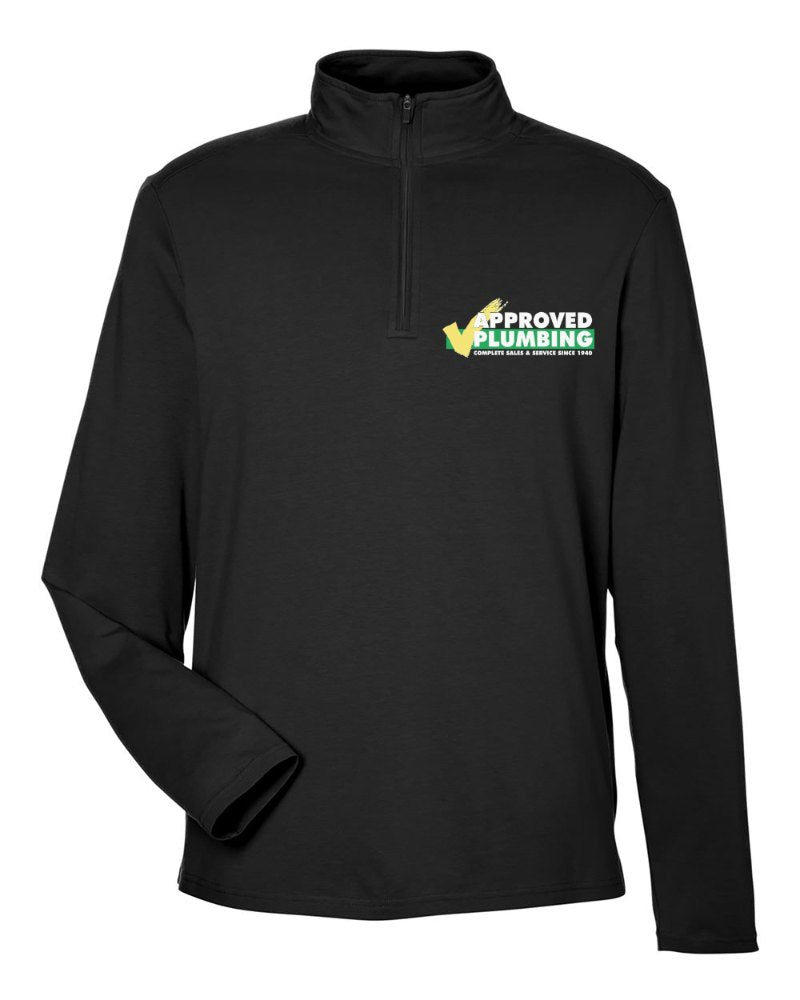 Approved Plumbing Stretch Quarter-Zip in Black (sample mockup)