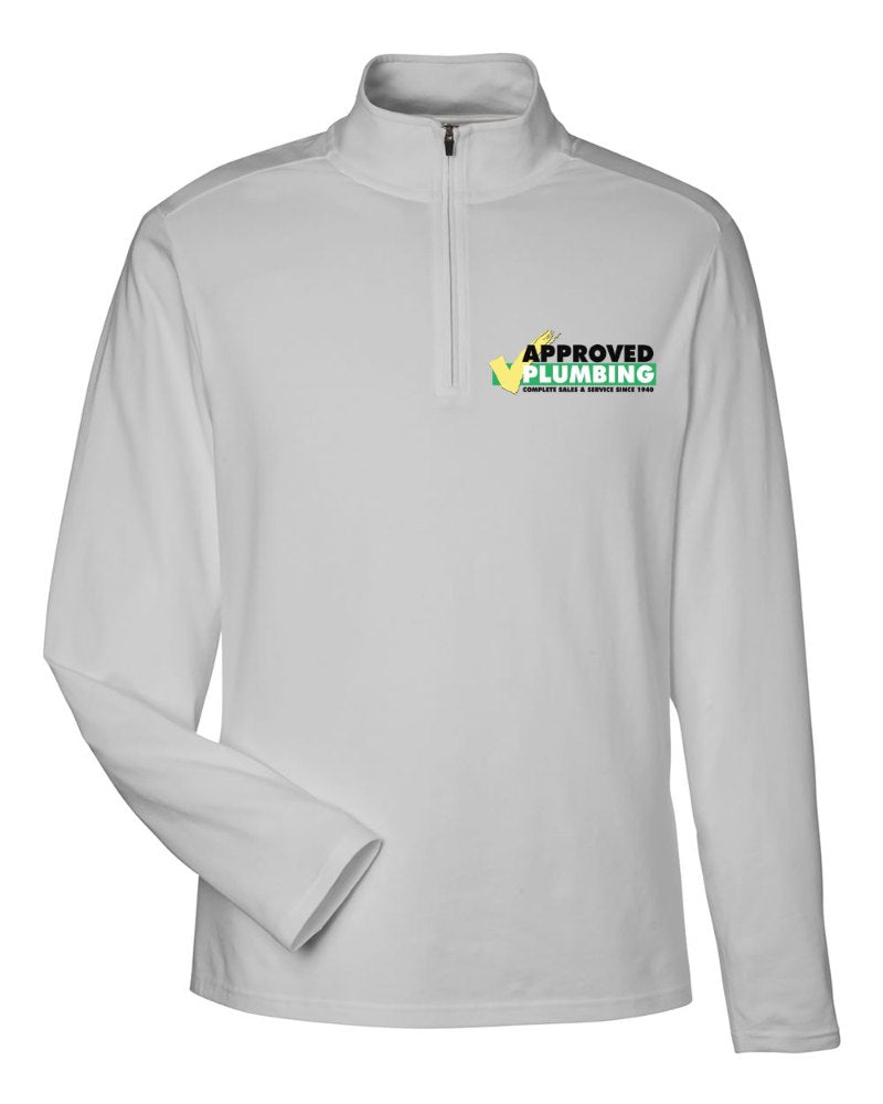 Approved Plumbing Stretch Quarter-Zip in Grey (sample mockup)