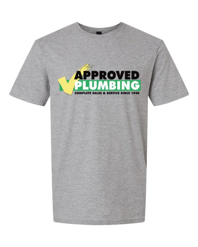 Approved Plumbing Softstyle Tee in Sport Grey (sample mockup)
