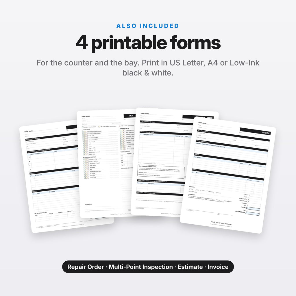 Auto Repair Shop Business Kit (Digital Download) — photo 8