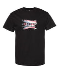 American Apparel Heavyweight Cotton Tee in Black with custom logo