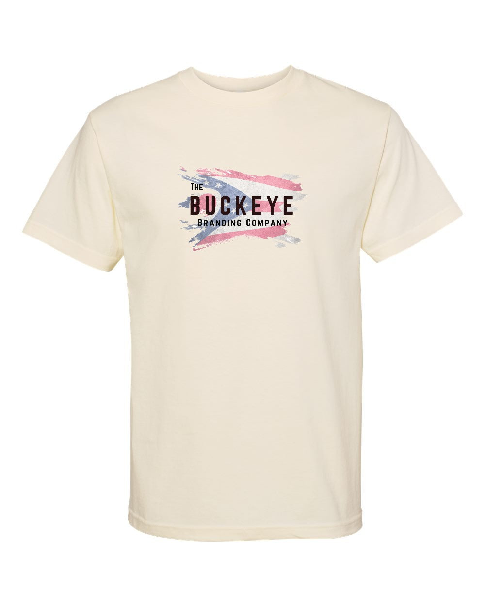 American Apparel Heavyweight Cotton Tee in Cream with custom logo