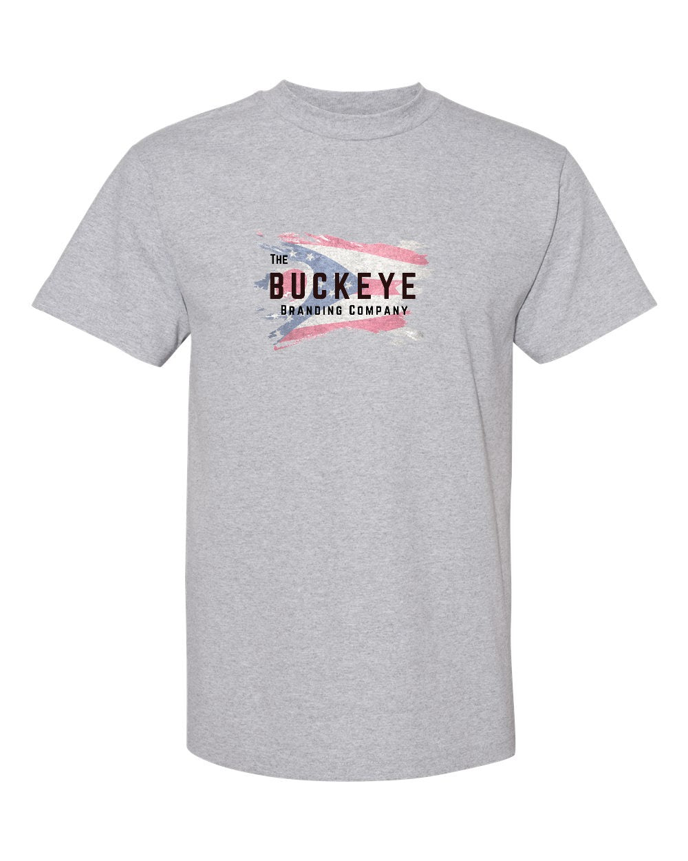 American Apparel Heavyweight Cotton Tee in Heather Grey with custom logo