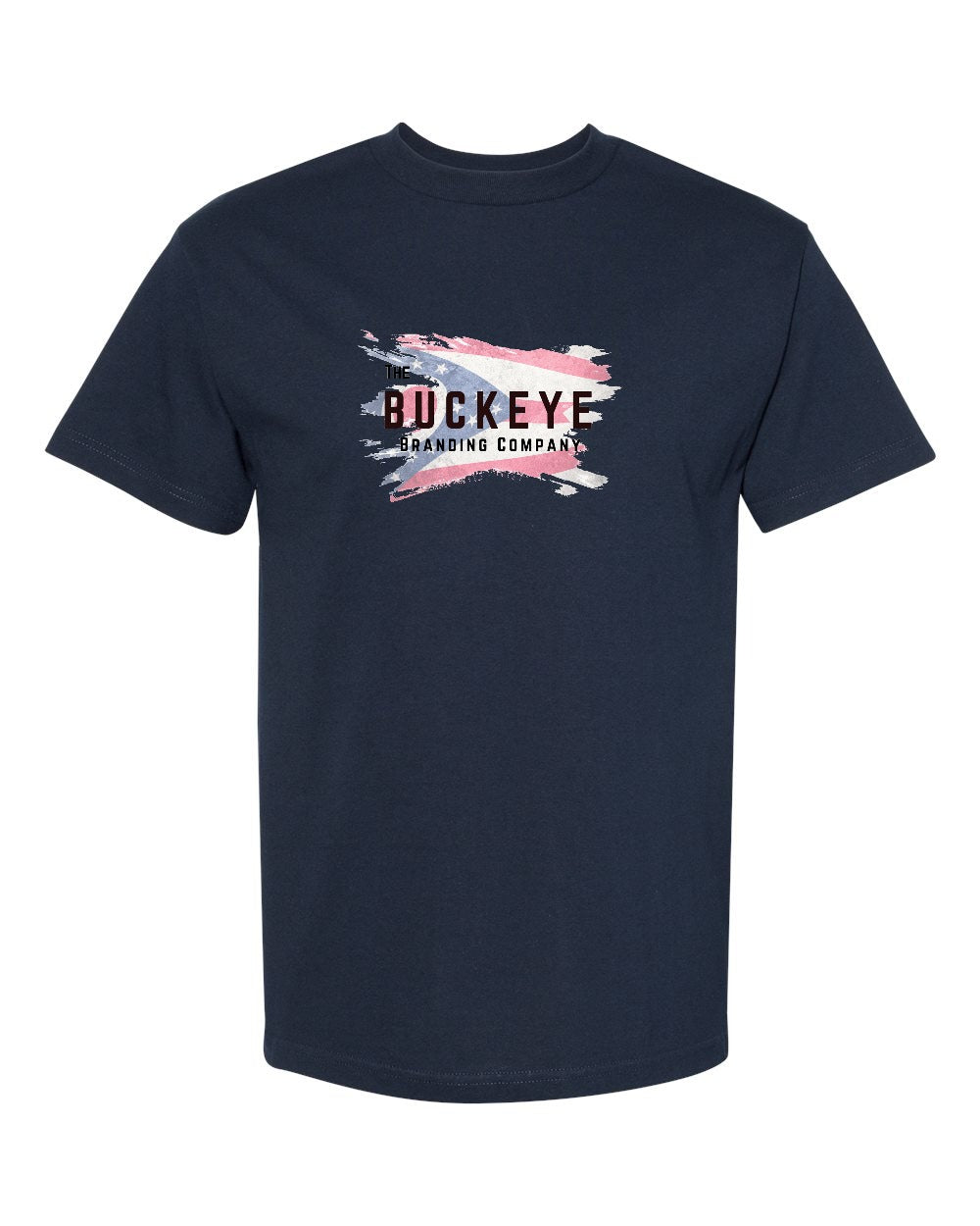 American Apparel Heavyweight Cotton Tee in True Navy with custom logo