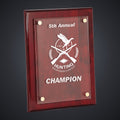 10 1/2" x 13" Rosewood Piano Finish Floating Acrylic Plaque engraved award by Buckeye Branding Company, Copley OH