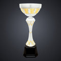 16 1/2" Silver/Gold Completed Metal Cup Trophy on Plastic Base engraved award by Buckeye Branding Company, Copley OH