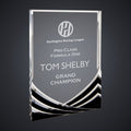 6" x 8" Black Rectangle Soaring Acrylic engraved award by Buckeye Branding Company, Copley OH