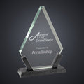 8 1/4" Diamond Glass with Black Marble Base engraved award by Buckeye Branding Company, Copley OH