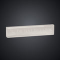 10" x 2" Clear Acrylic Desk Wedge Name Plate, laser engraved with a sample name and logo layout