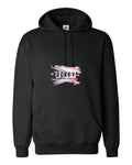 Badger Performance Fleece Moisture-Wicking Hoodie in Black with custom logo