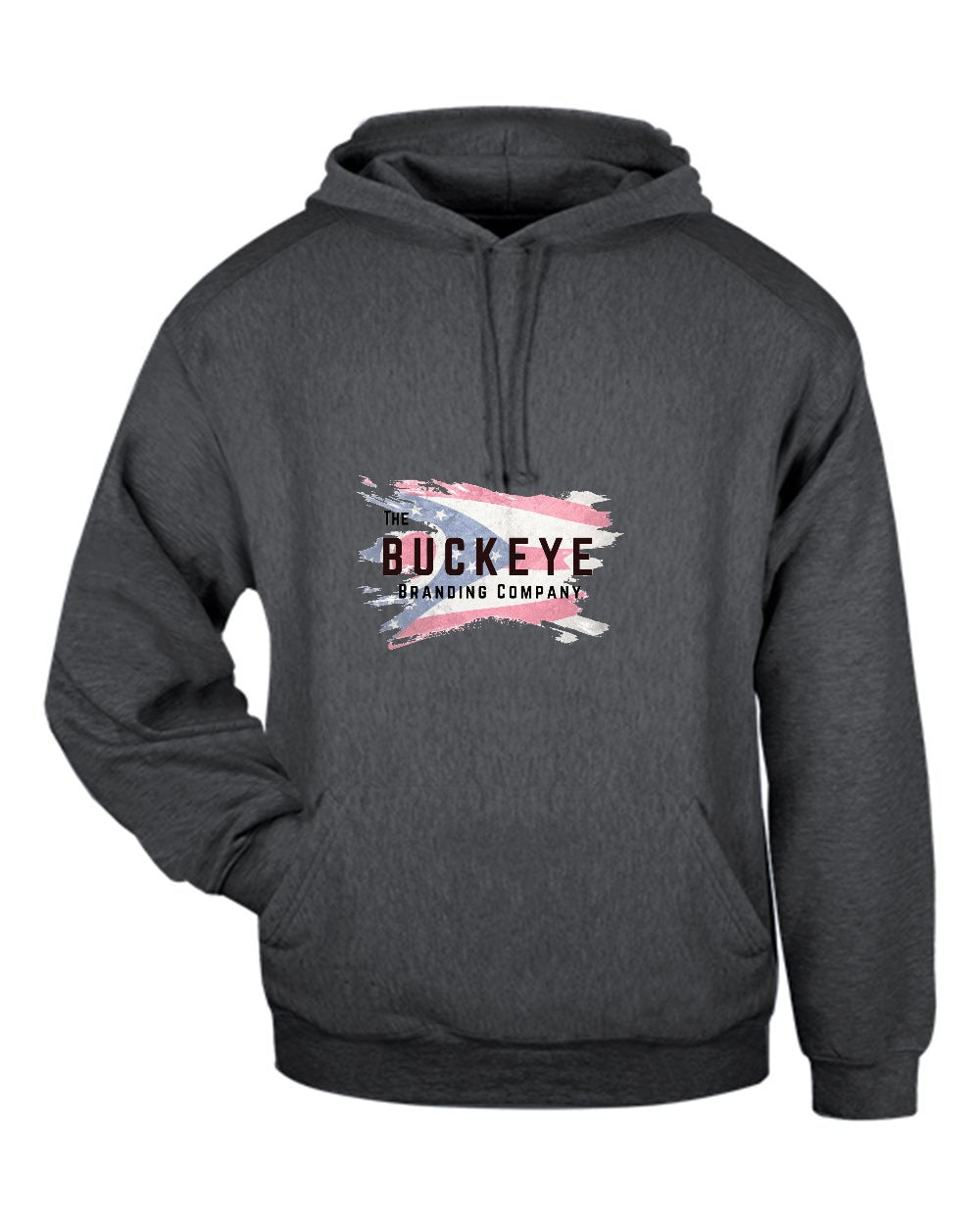 Badger Performance Fleece Moisture-Wicking Hoodie in Charcoal with custom logo